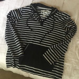 AMERICAN REPUBLIC Striped Long Sleeve Hoodie